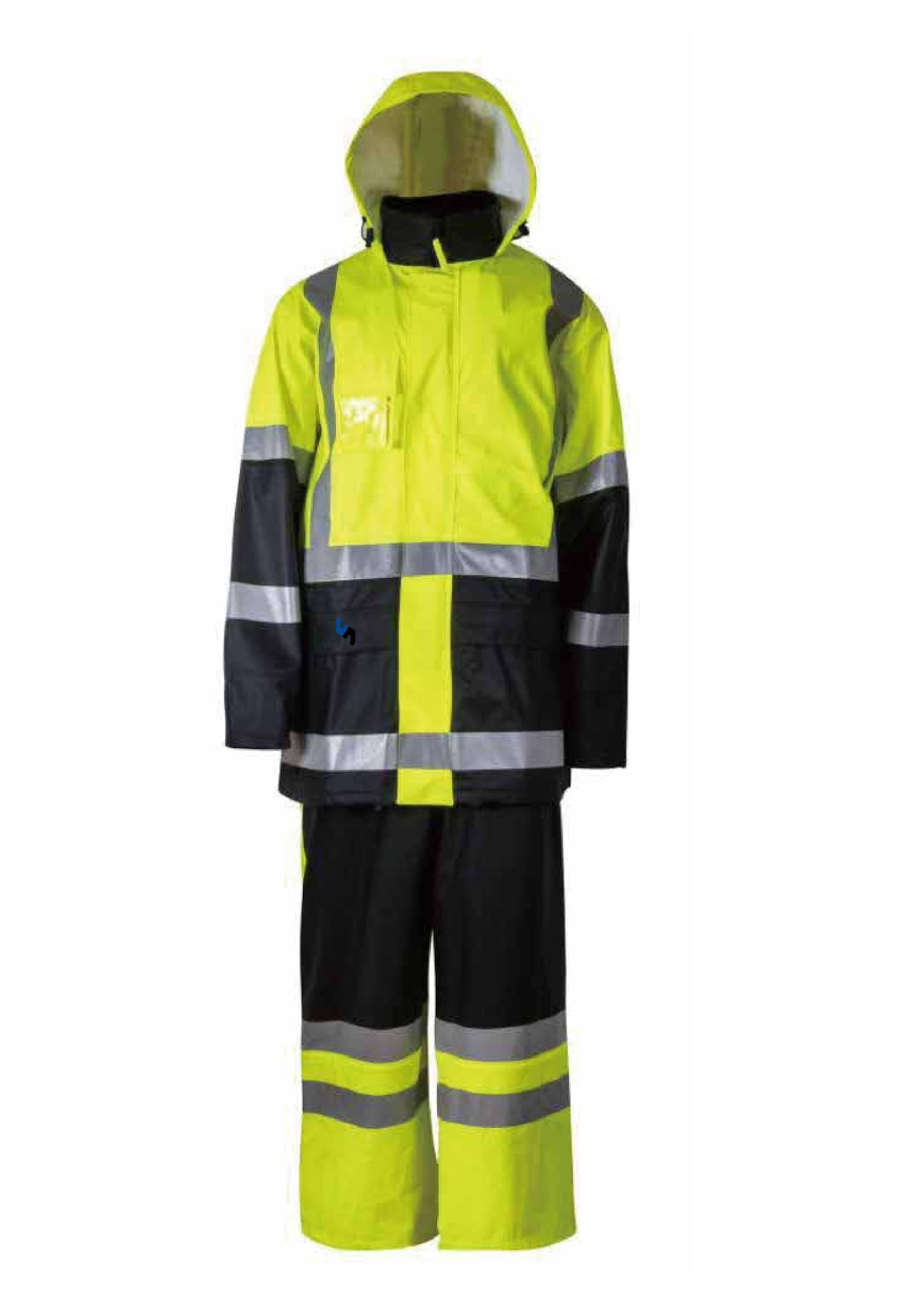 PU Rainsuit Waterproof with local reflective stripes