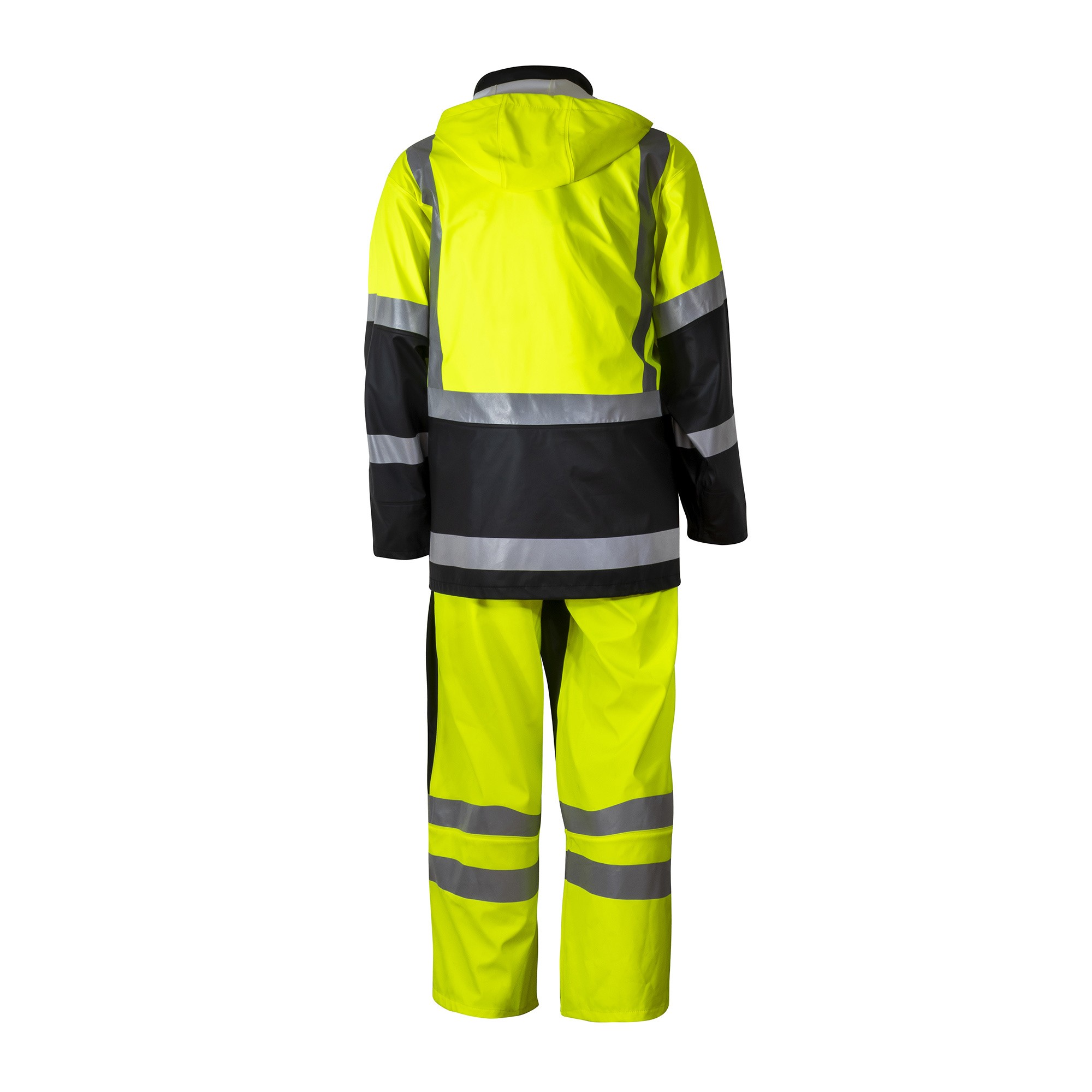 PU Rainsuit Waterproof with local reflective stripes