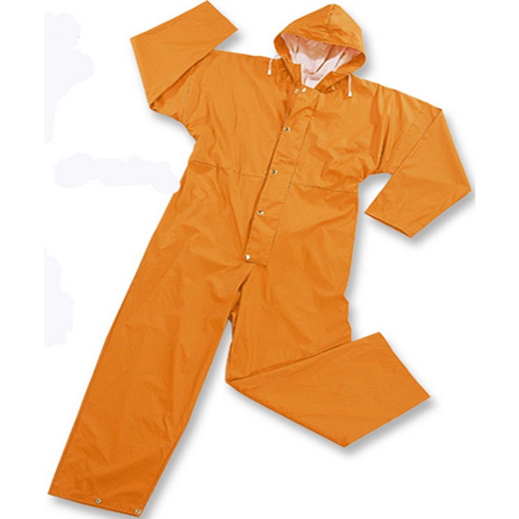 Hi Visbility PU Rainsuit with local reflective stripes